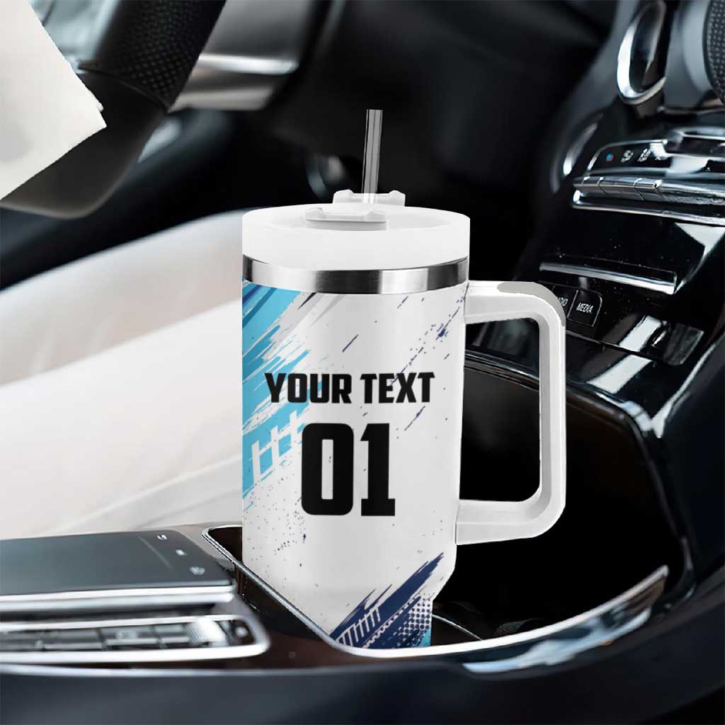 Uruguay Basketball Custom Tumbler With Handle Charruas Go Champion