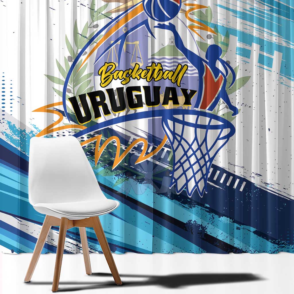 Uruguay Basketball Window Curtain Charruas Go Champion