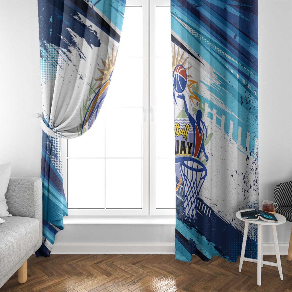 Uruguay Basketball Window Curtain Charruas Go Champion