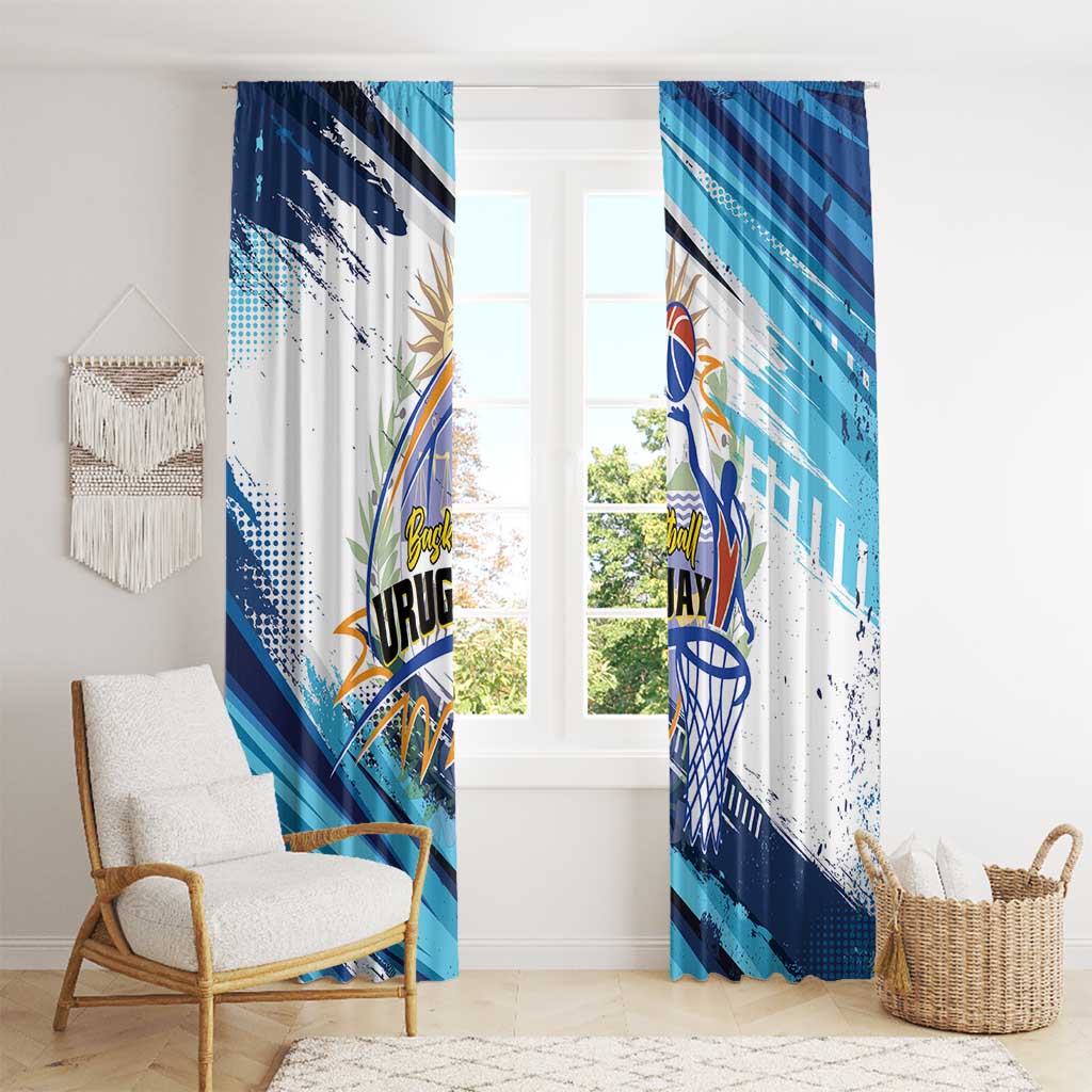Uruguay Basketball Window Curtain Charruas Go Champion