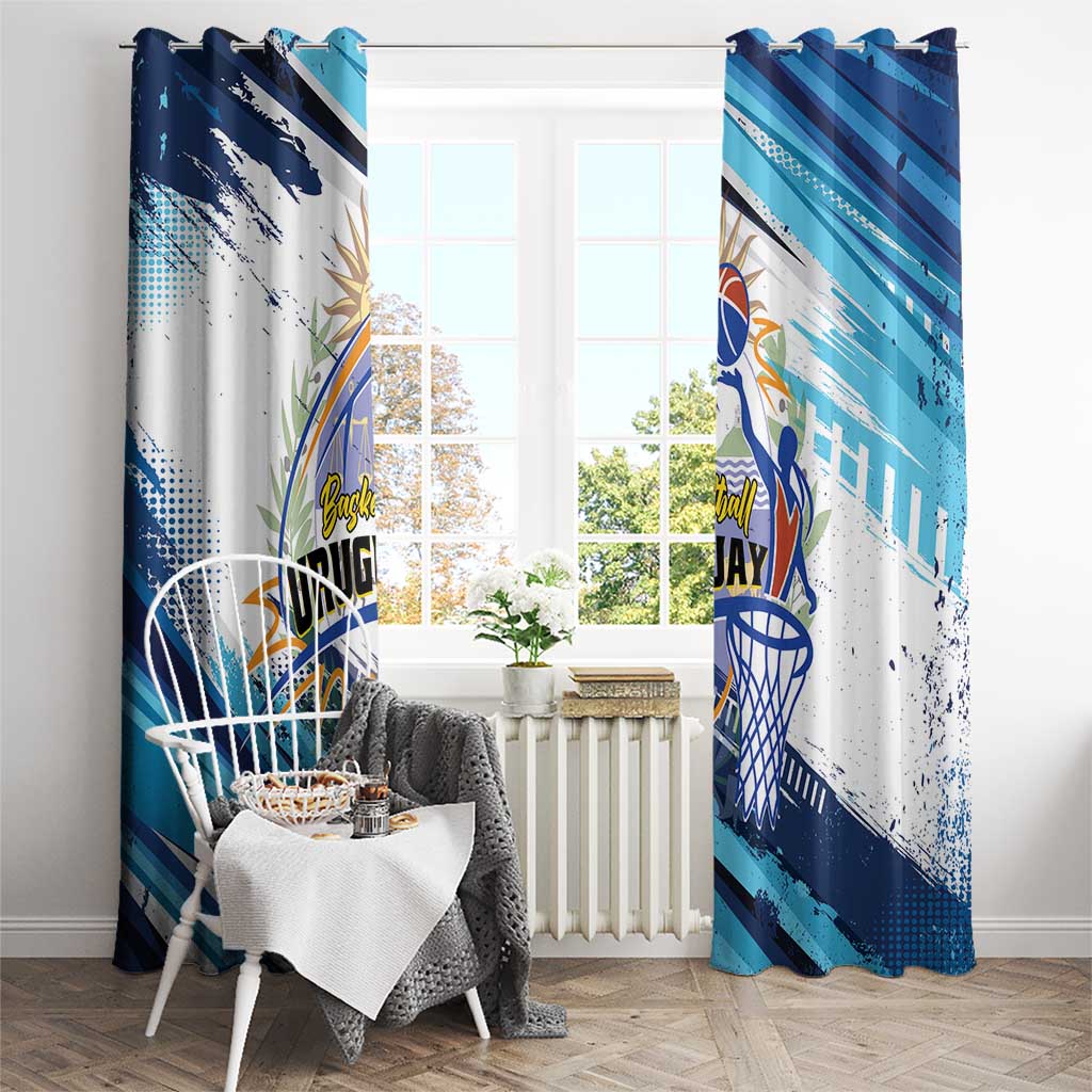Uruguay Basketball Window Curtain Charruas Go Champion