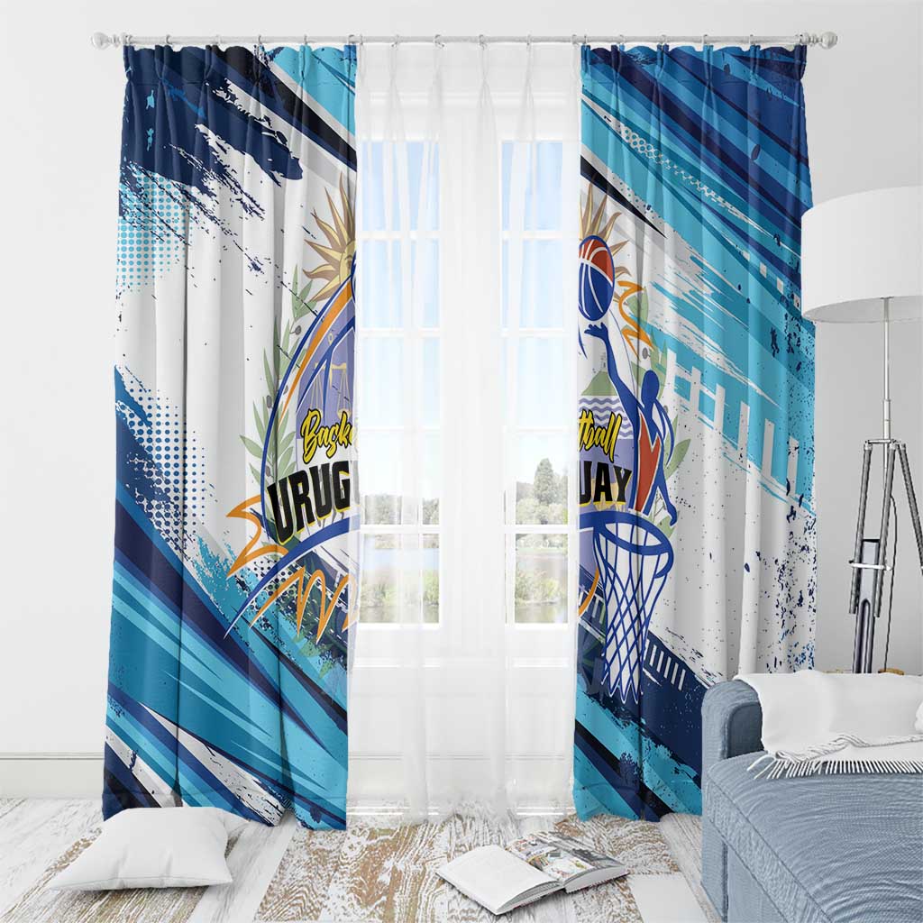 Uruguay Basketball Window Curtain Charruas Go Champion