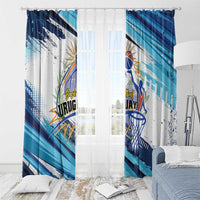 Uruguay Basketball Window Curtain Charruas Go Champion