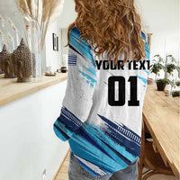 Uruguay Basketball Custom Women Casual Shirt Charruas Go Champion