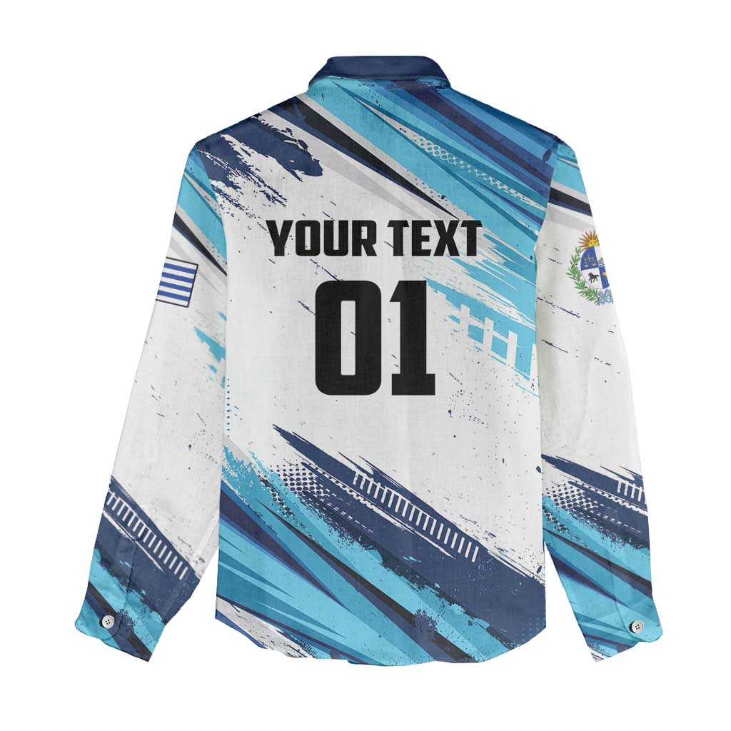 Uruguay Basketball Custom Women Casual Shirt Charruas Go Champion
