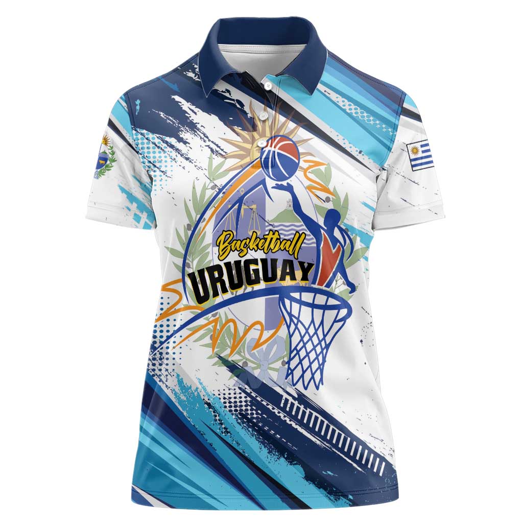 Uruguay Basketball Custom Women Polo Shirt Charruas Go Champion