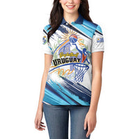 Uruguay Basketball Custom Women Polo Shirt Charruas Go Champion