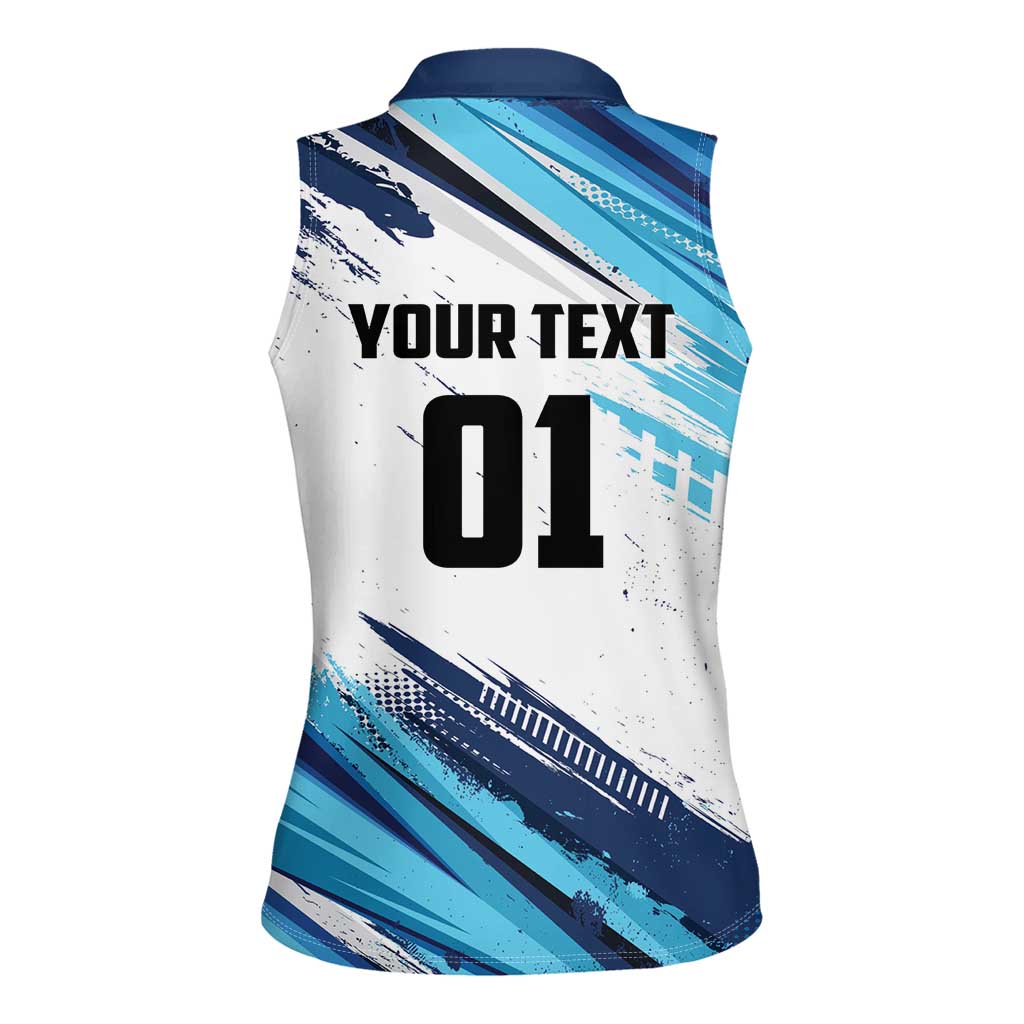 Uruguay Basketball Custom Women Sleeveless Polo Shirt Charruas Go Champion