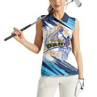 Uruguay Basketball Custom Women Sleeveless Polo Shirt Charruas Go Champion