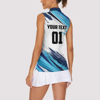 Uruguay Basketball Custom Women Sleeveless Polo Shirt Charruas Go Champion