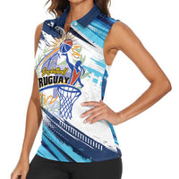 Uruguay Basketball Custom Women Sleeveless Polo Shirt Charruas Go Champion
