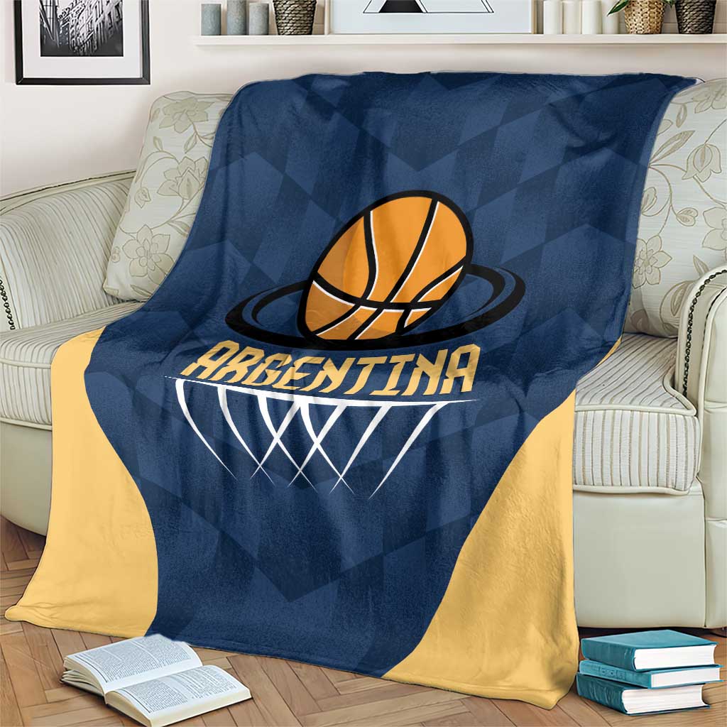 Argentina Basketball Blanket Go El Alma Argentina