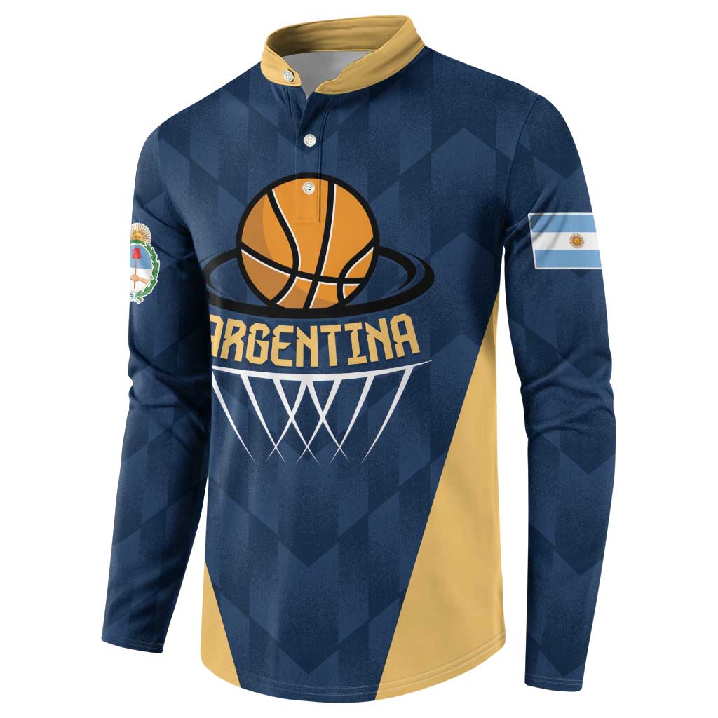 Argentina Basketball Custom Button Sweatshirt Go El Alma Argentina