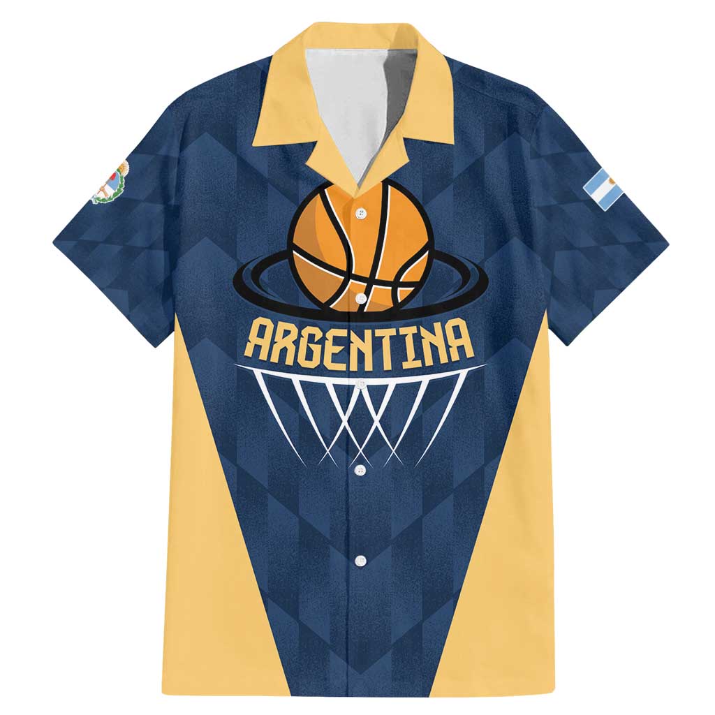 Argentina Basketball Custom Family Matching Mermaid Dress and Hawaiian Shirt Go El Alma Argentina