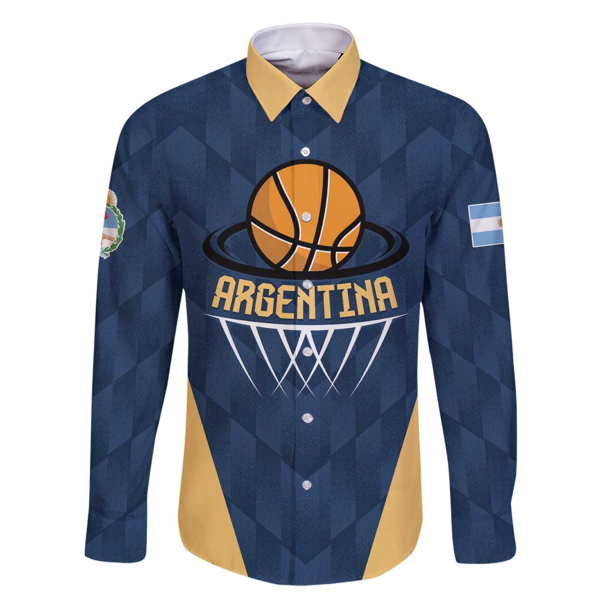 Argentina Basketball Custom Family Matching Off The Shoulder Long Sleeve Dress and Hawaiian Shirt Go El Alma Argentina