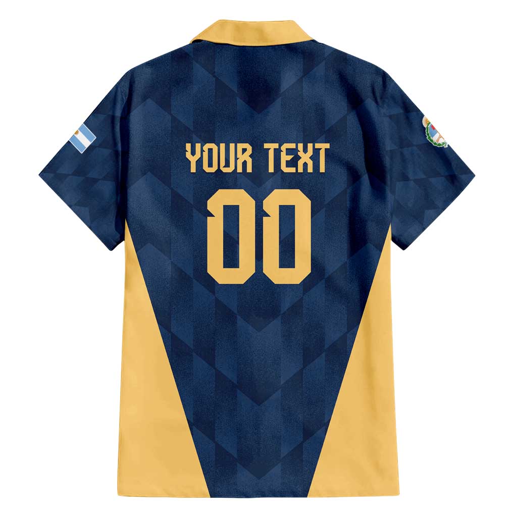 Argentina Basketball Custom Family Matching Off Shoulder Short Dress and Hawaiian Shirt Go El Alma Argentina