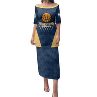 Argentina Basketball Custom Family Matching Puletasi and Hawaiian Shirt Go El Alma Argentina