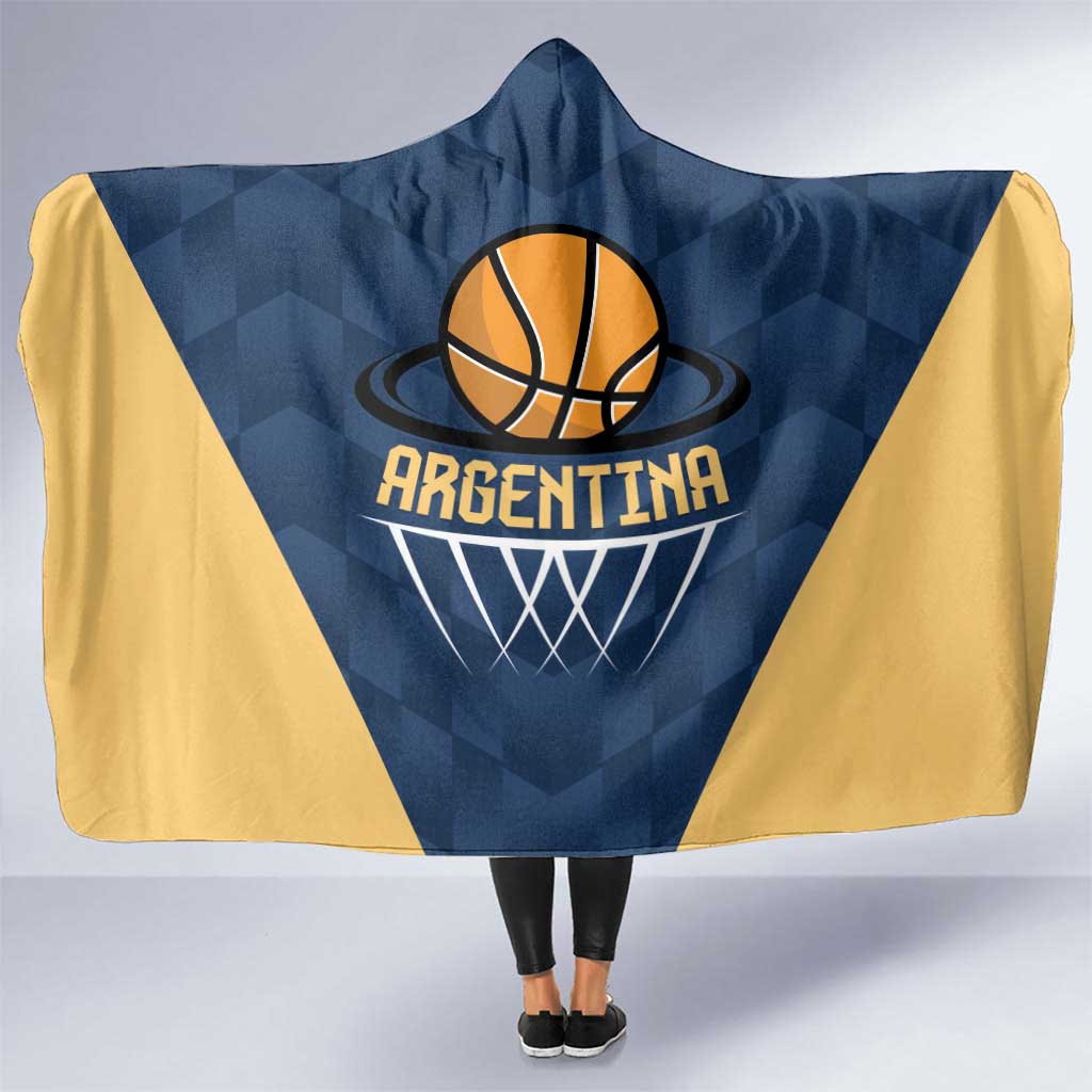 Argentina Basketball Hooded Blanket Go El Alma Argentina