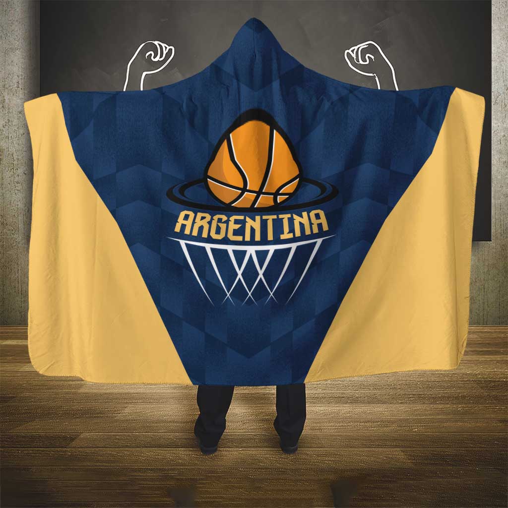 Argentina Basketball Hooded Blanket Go El Alma Argentina