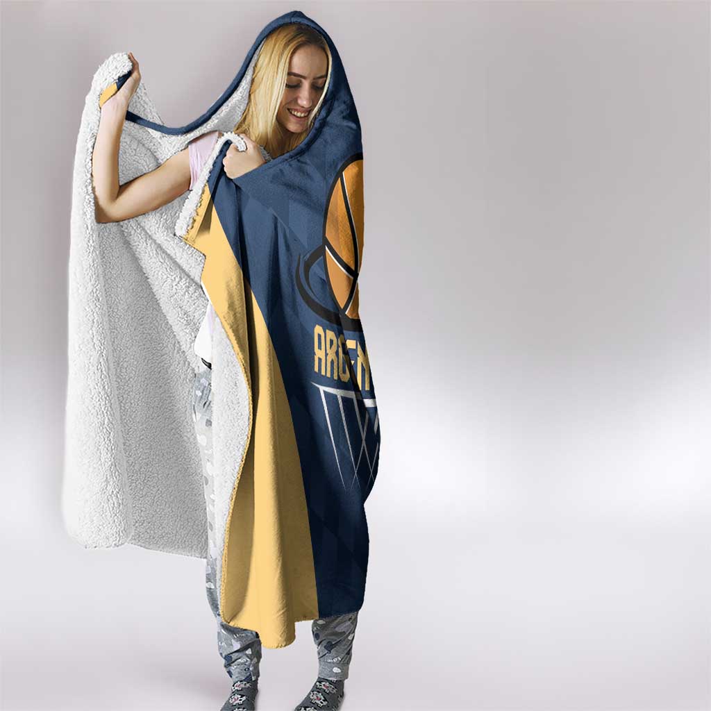 Argentina Basketball Hooded Blanket Go El Alma Argentina