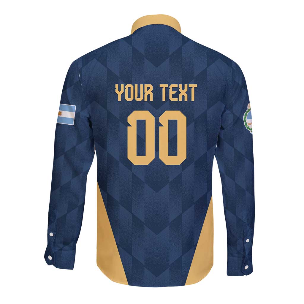 Argentina Basketball Custom Long Sleeve Button Shirt Go El Alma Argentina