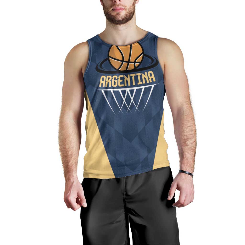 Argentina Basketball Custom Men Tank Top Go El Alma Argentina