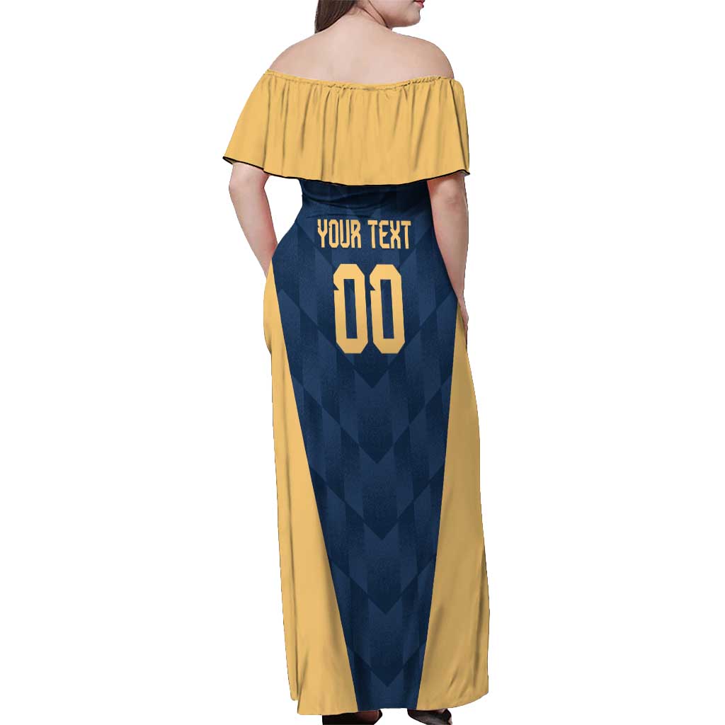 Argentina Basketball Custom Off Shoulder Maxi Dress Go El Alma Argentina