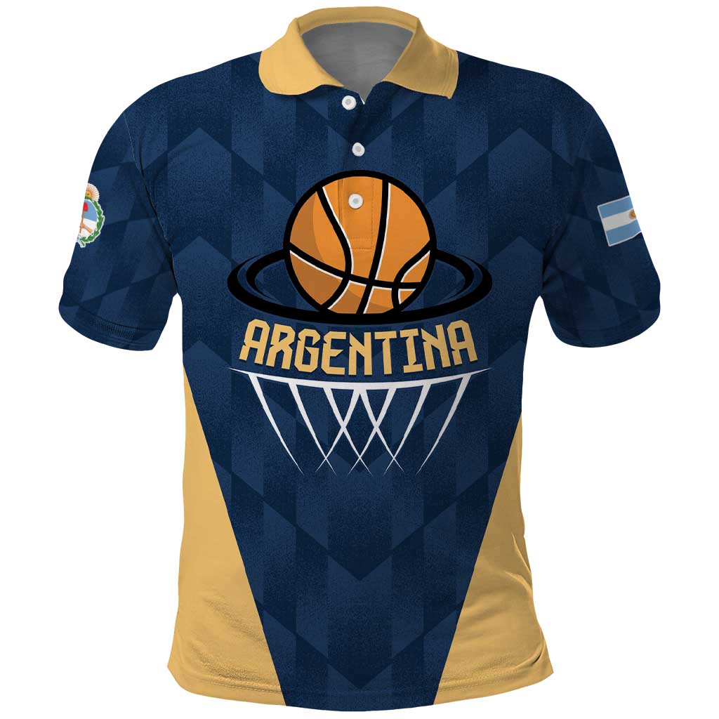 Argentina Basketball Custom Polo Shirt Go El Alma Argentina