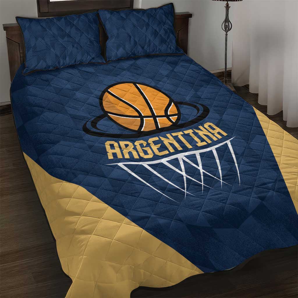 Argentina Basketball Quilt Bed Set Go El Alma Argentina