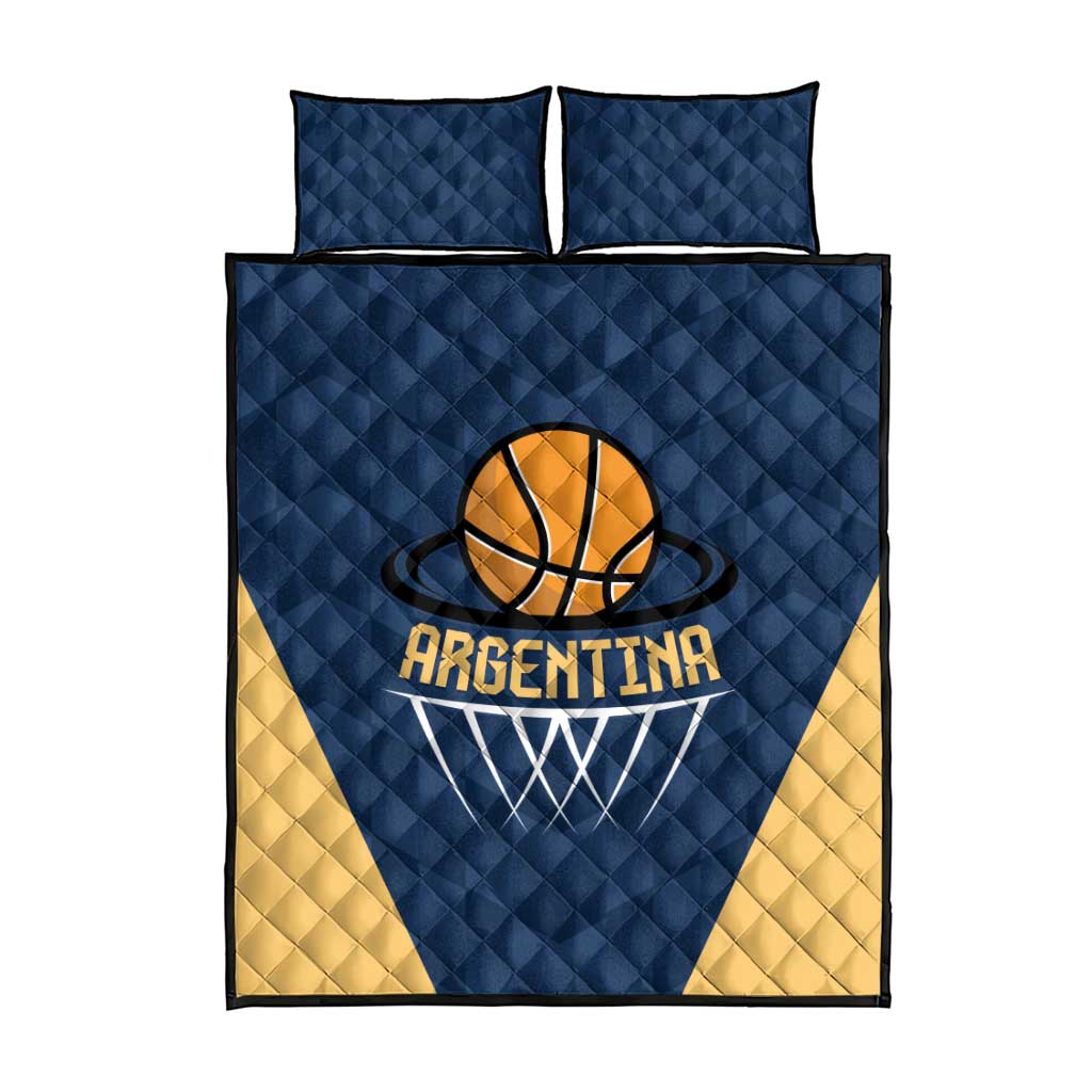 Argentina Basketball Quilt Bed Set Go El Alma Argentina