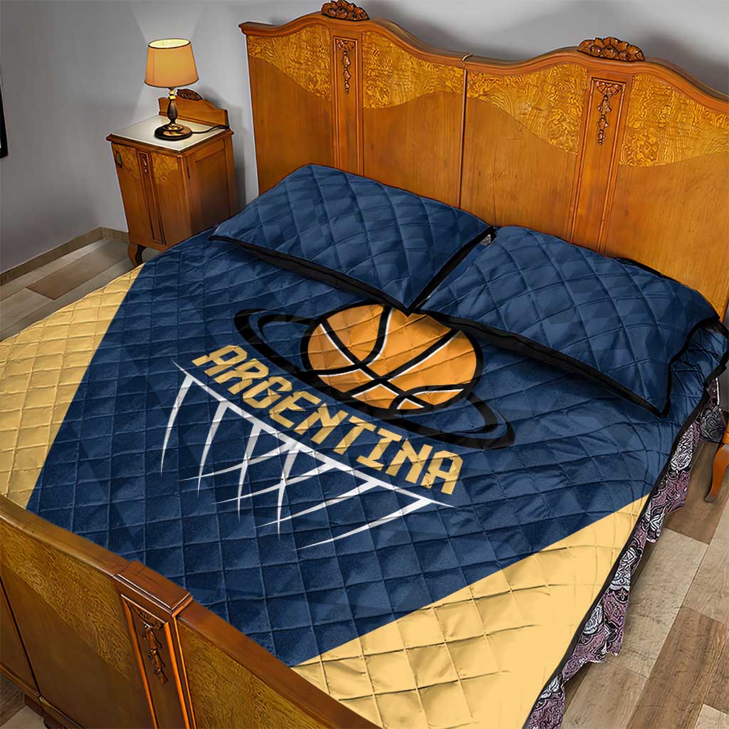 Argentina Basketball Quilt Bed Set Go El Alma Argentina