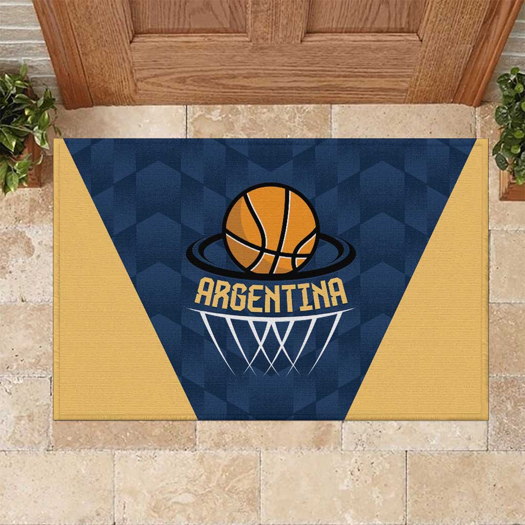 Argentina Basketball Rubber Doormat Go El Alma Argentina