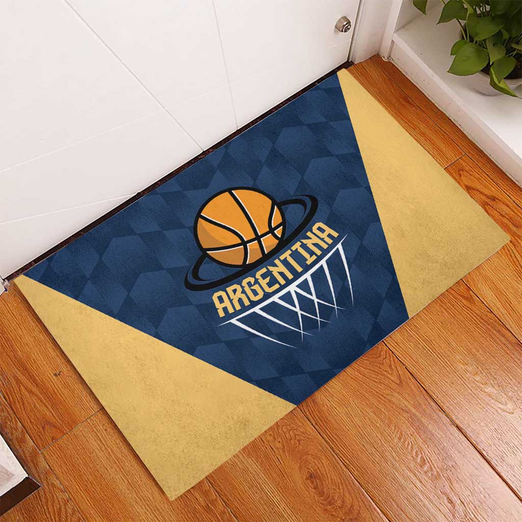Argentina Basketball Rubber Doormat Go El Alma Argentina
