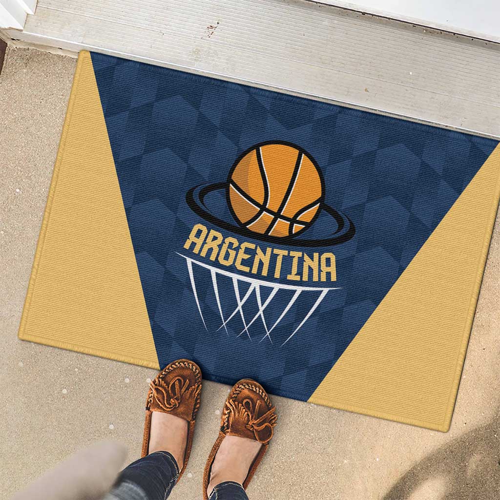 Argentina Basketball Rubber Doormat Go El Alma Argentina