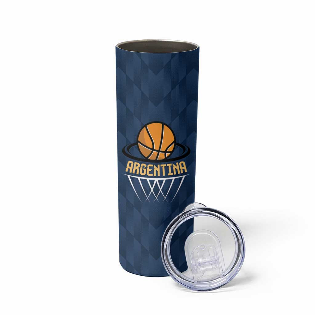 Argentina Basketball Custom Skinny Tumbler Go El Alma Argentina