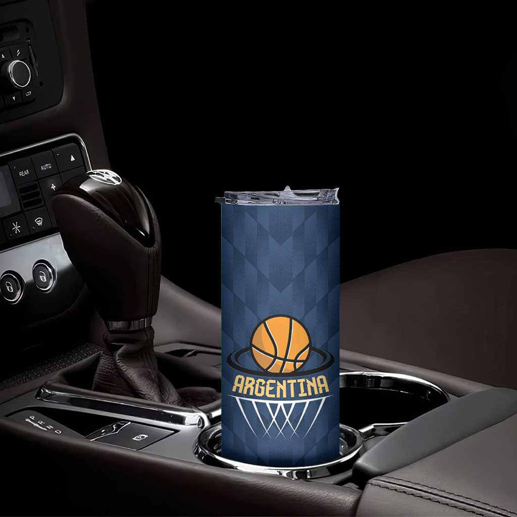 Argentina Basketball Custom Skinny Tumbler Go El Alma Argentina