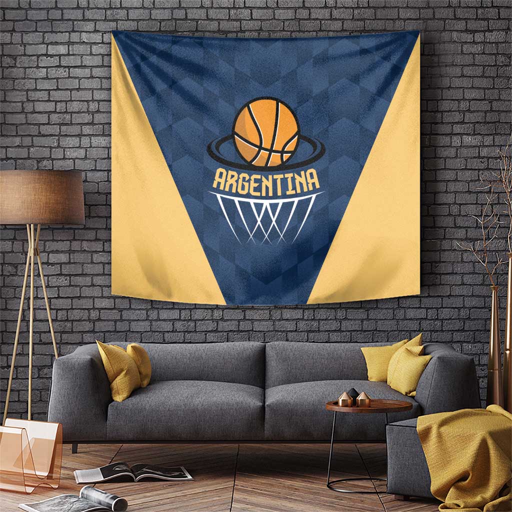 Argentina Basketball Tapestry Go El Alma Argentina