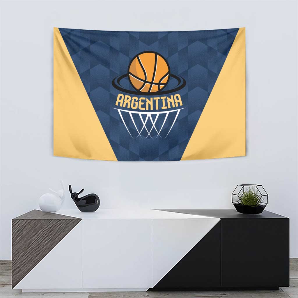 Argentina Basketball Tapestry Go El Alma Argentina