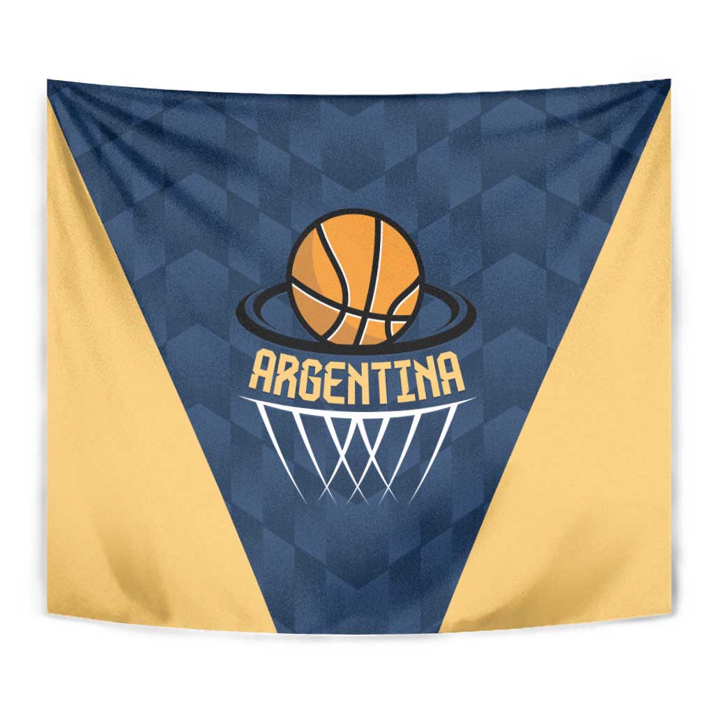 Argentina Basketball Tapestry Go El Alma Argentina
