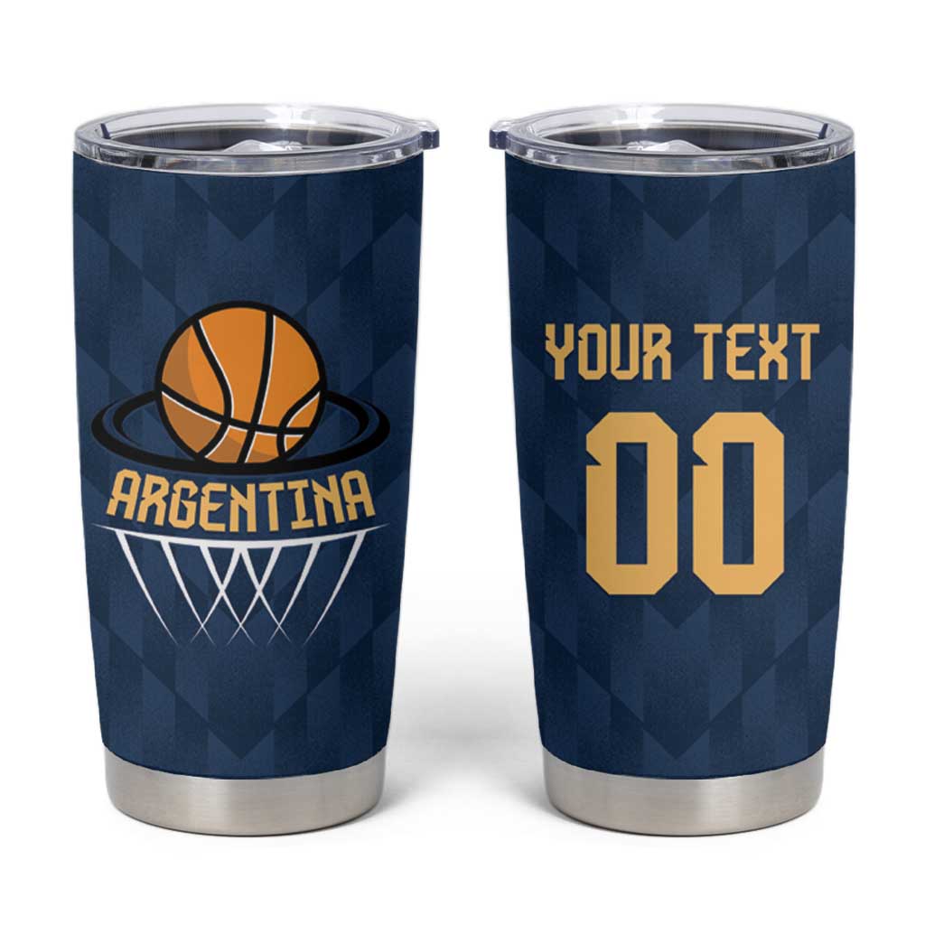 Argentina Basketball Custom Tumbler Cup Go El Alma Argentina