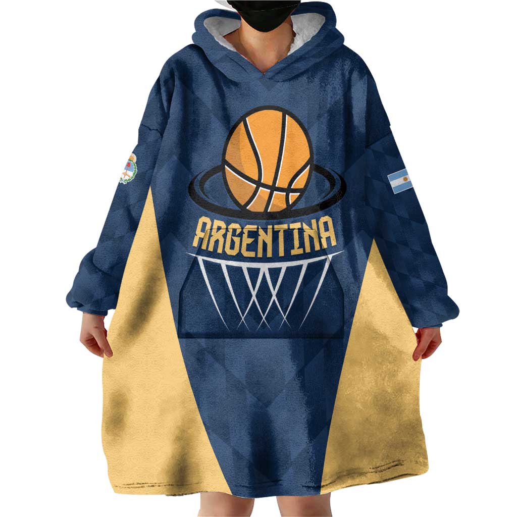 Argentina Basketball Custom Wearable Blanket Hoodie Go El Alma Argentina