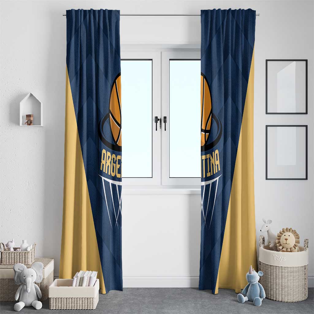 Argentina Basketball Window Curtain Go El Alma Argentina