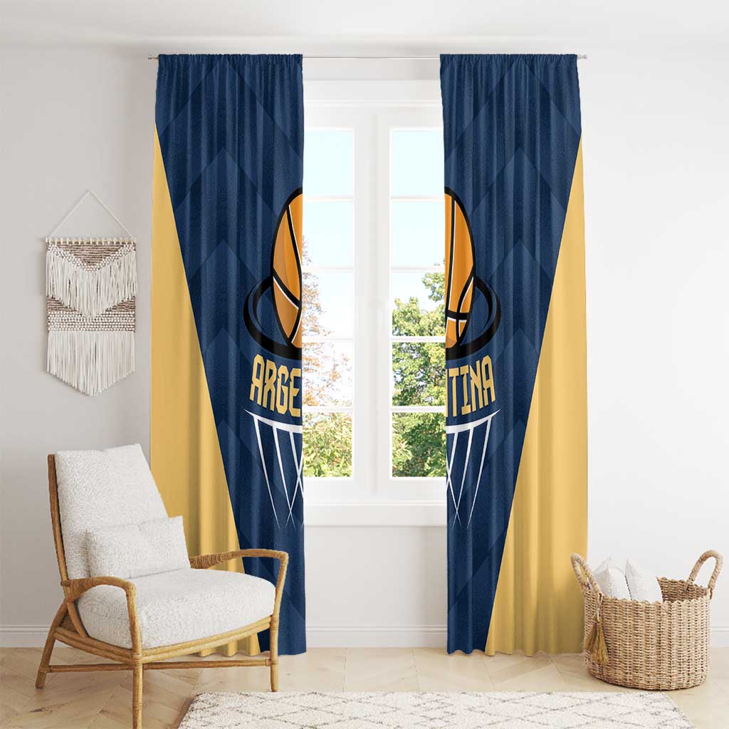 Argentina Basketball Window Curtain Go El Alma Argentina