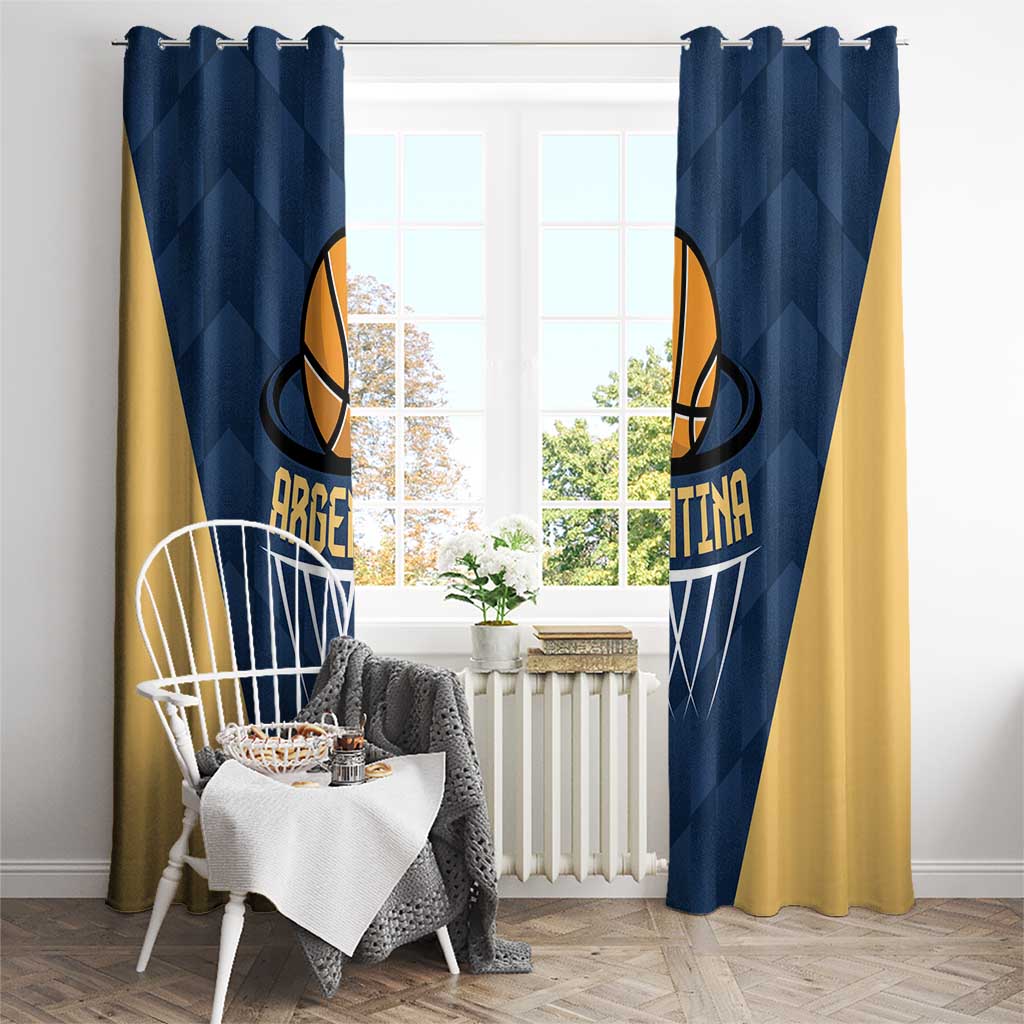 Argentina Basketball Window Curtain Go El Alma Argentina