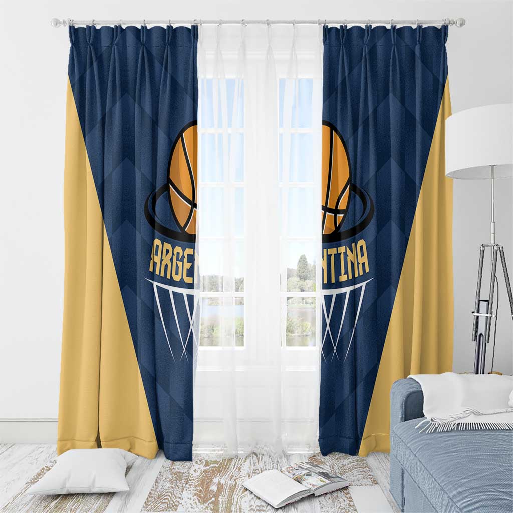 Argentina Basketball Window Curtain Go El Alma Argentina