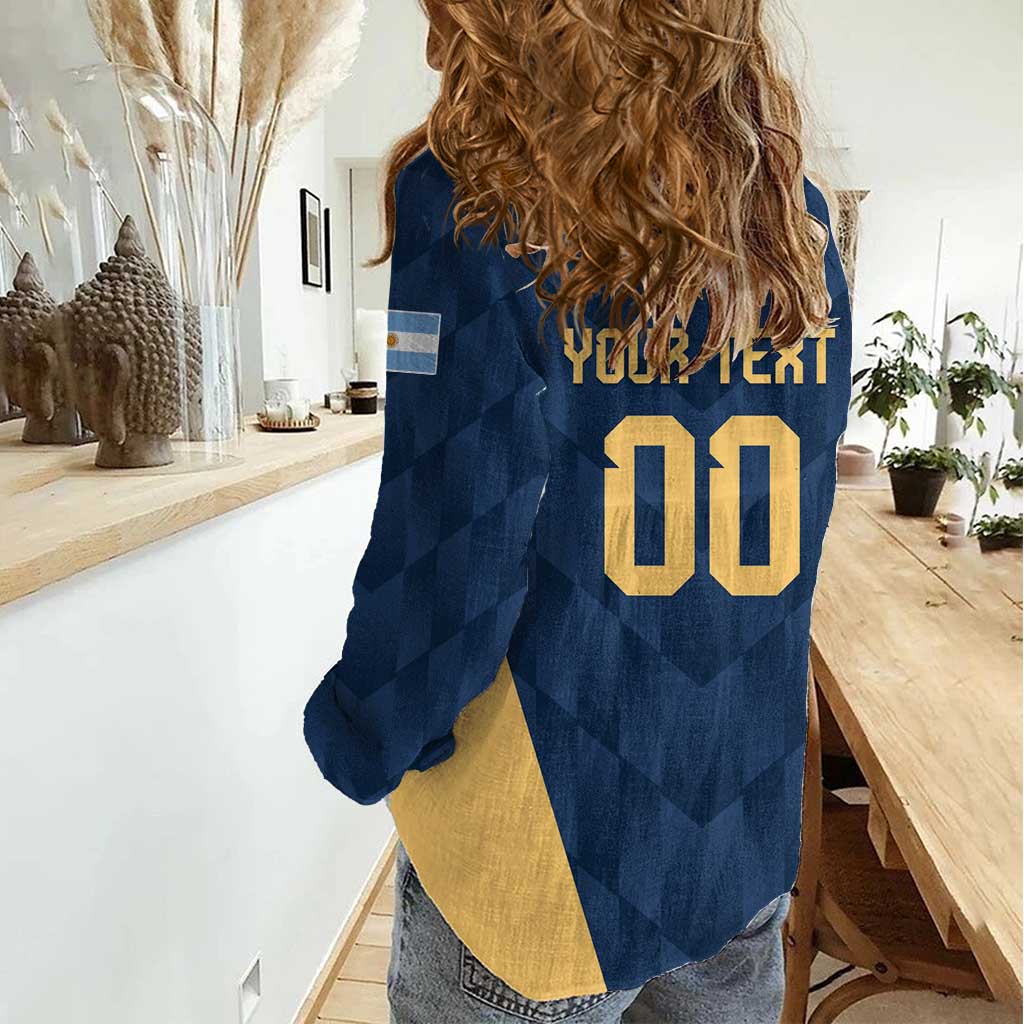 Argentina Basketball Custom Women Casual Shirt Go El Alma Argentina