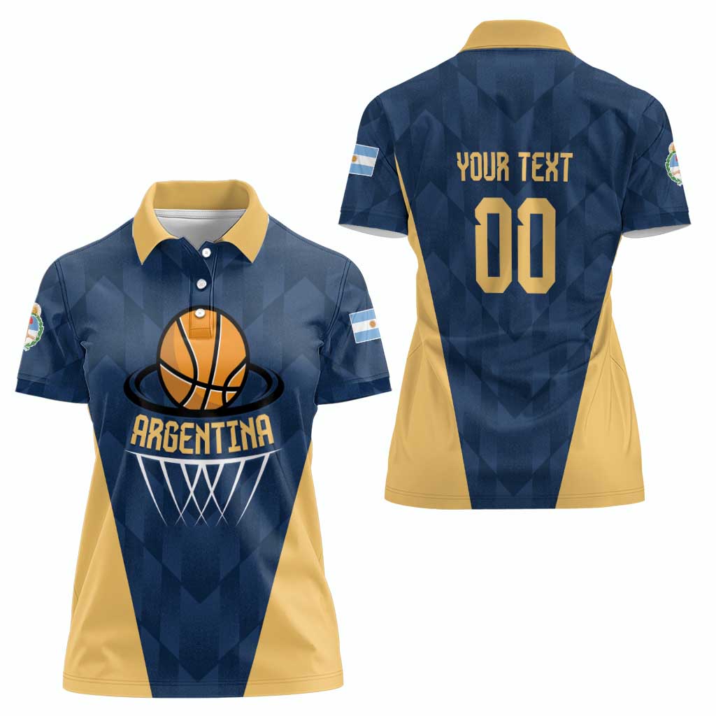 Argentina Basketball Custom Women Polo Shirt Go El Alma Argentina