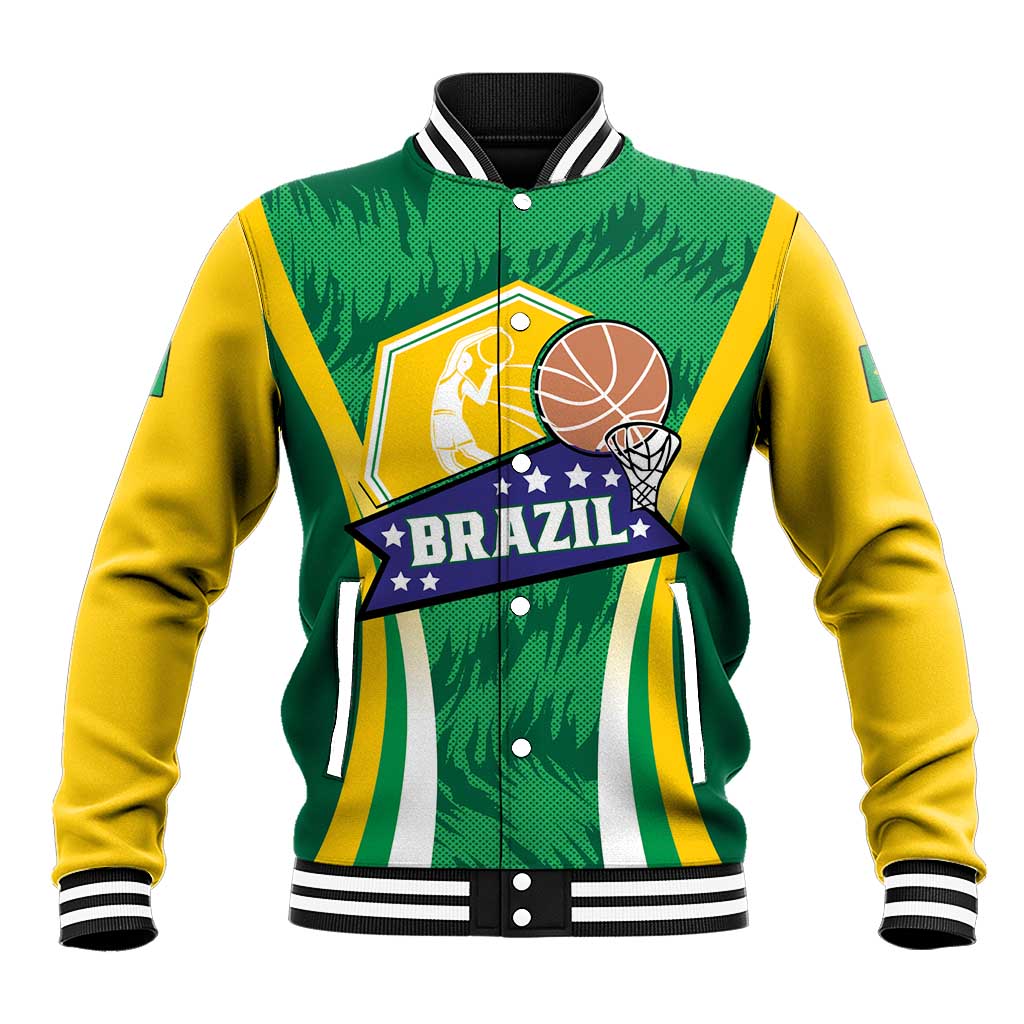 Brazil Basketball Custom Baseball Jacket Come On Brasil Cariocas