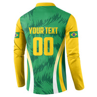 Brazil Basketball Custom Button Sweatshirt Come On Brasil Cariocas