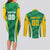 Brazil Basketball Custom Couples Matching Long Sleeve Bodycon Dress and Long Sleeve Button Shirt Come On Brasil Cariocas